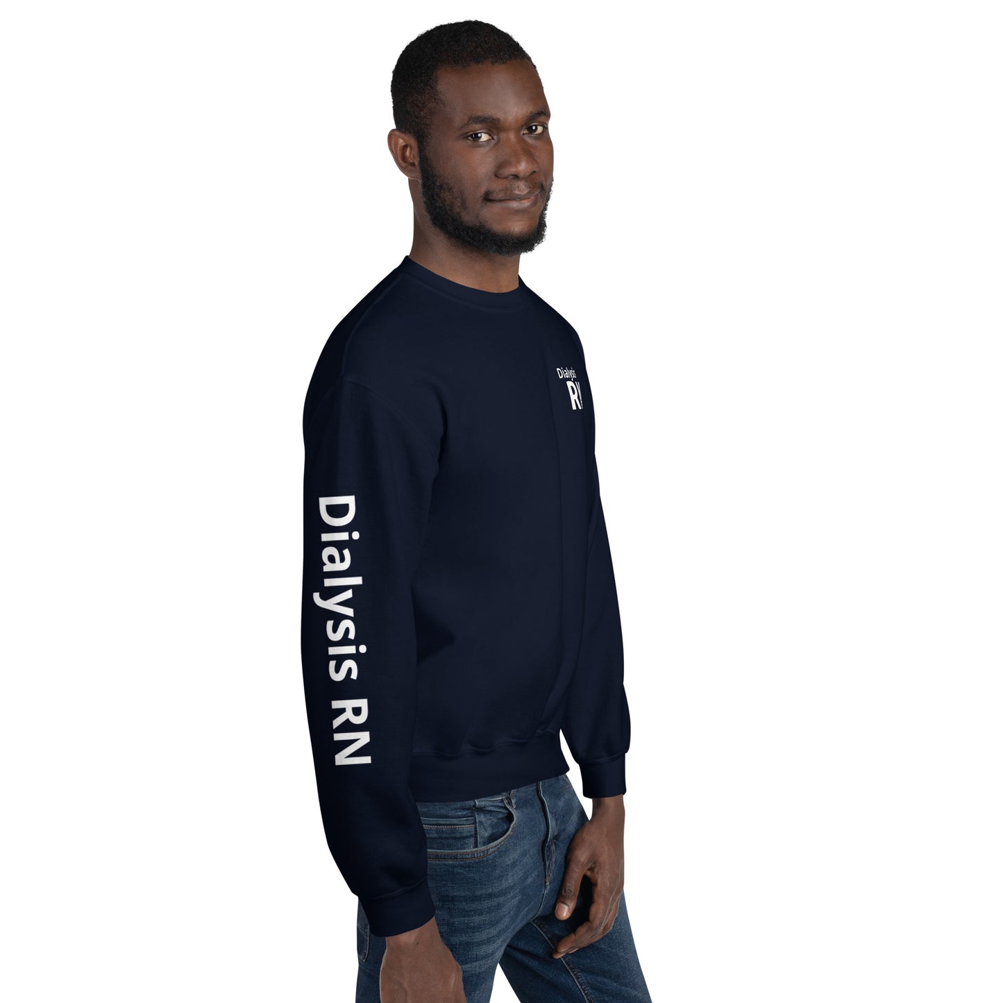 Dialysis White RN Sweatshirt