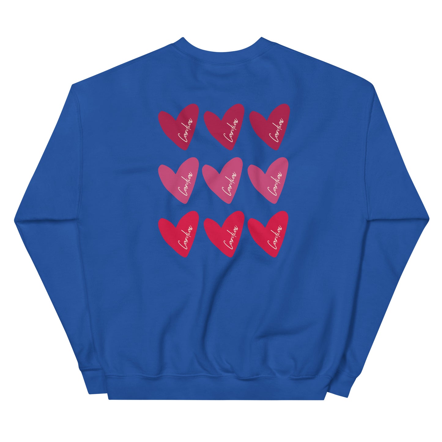 Cardiac RN Hearts on Back Sweatshirt