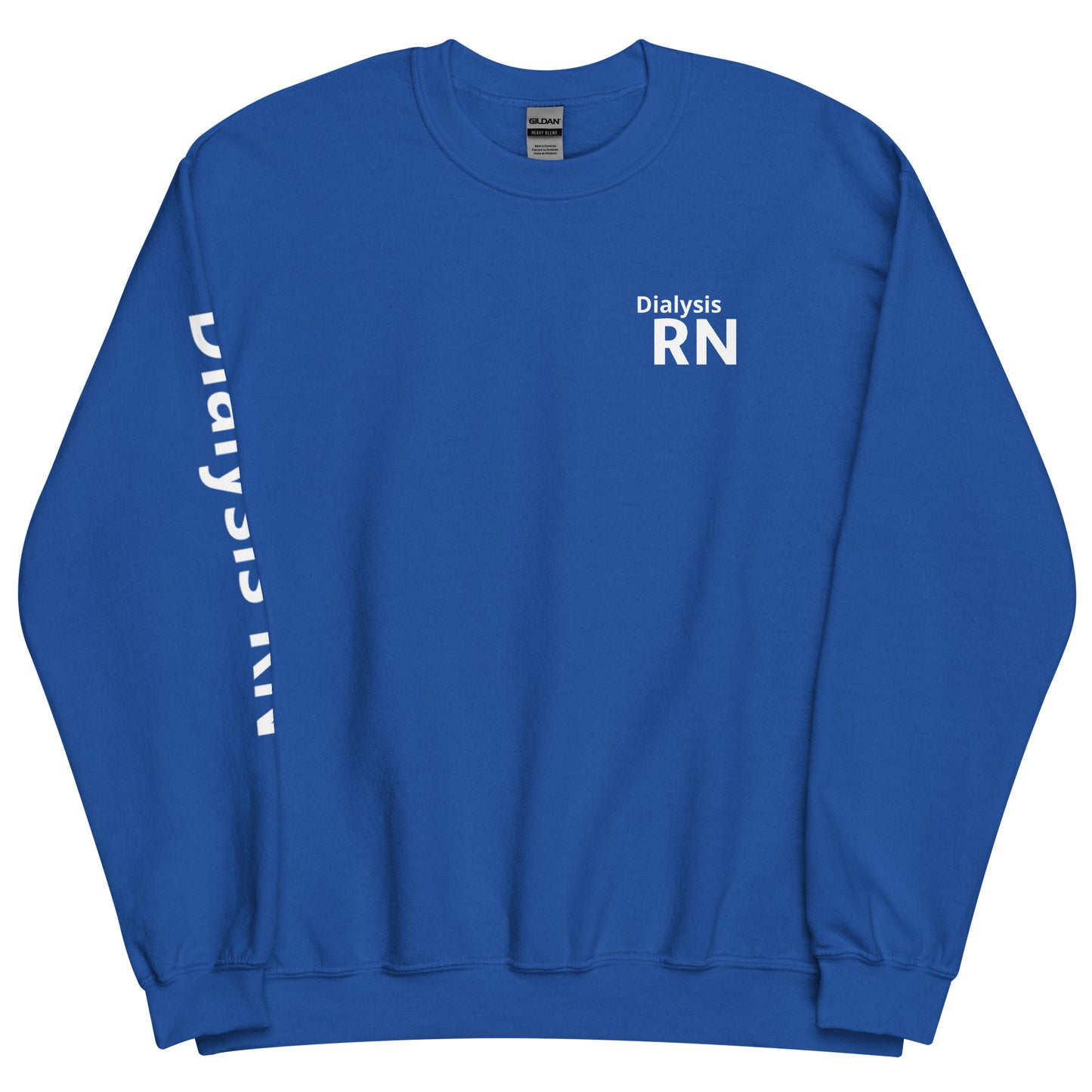 Dialysis White RN Sweatshirt