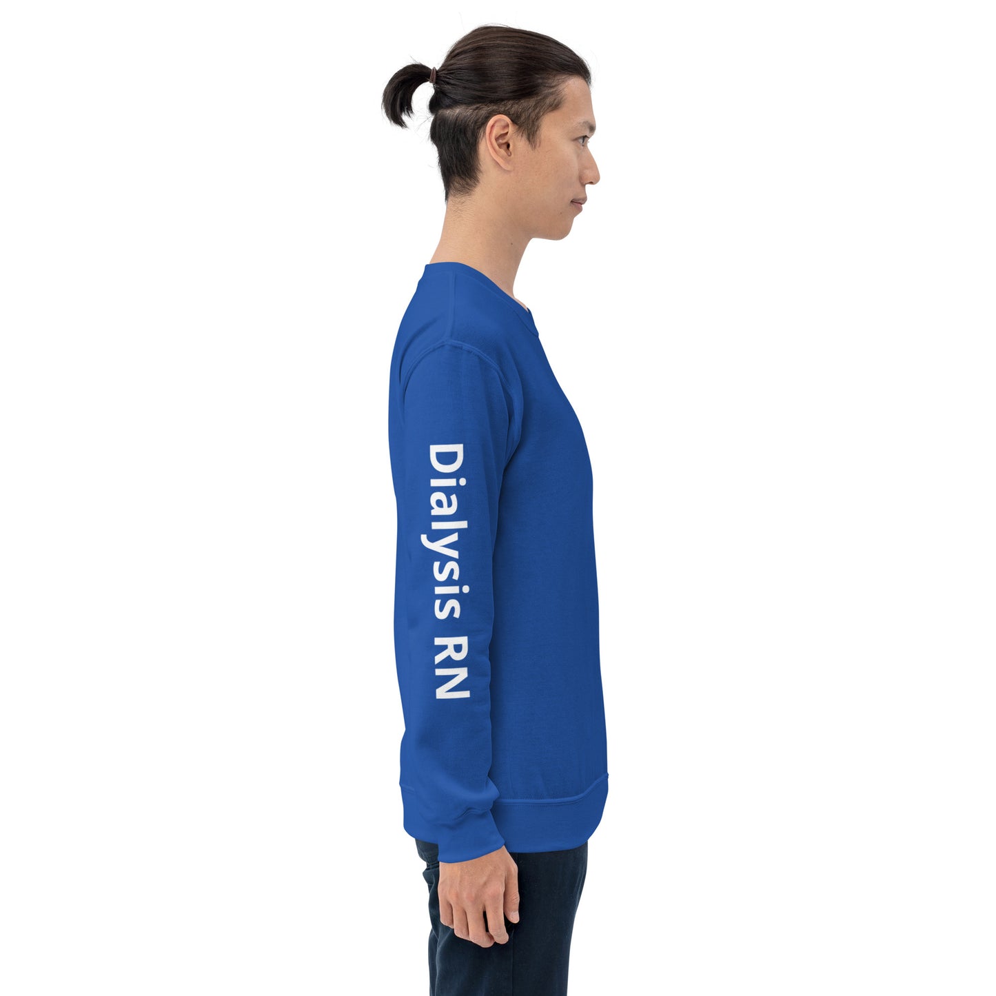 Dialysis White RN Sweatshirt