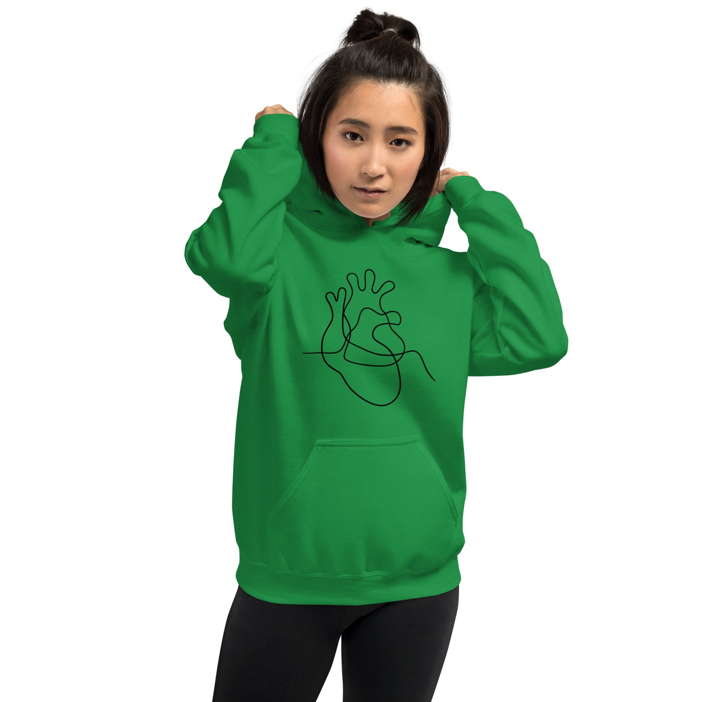 One Line Heart Hoodie