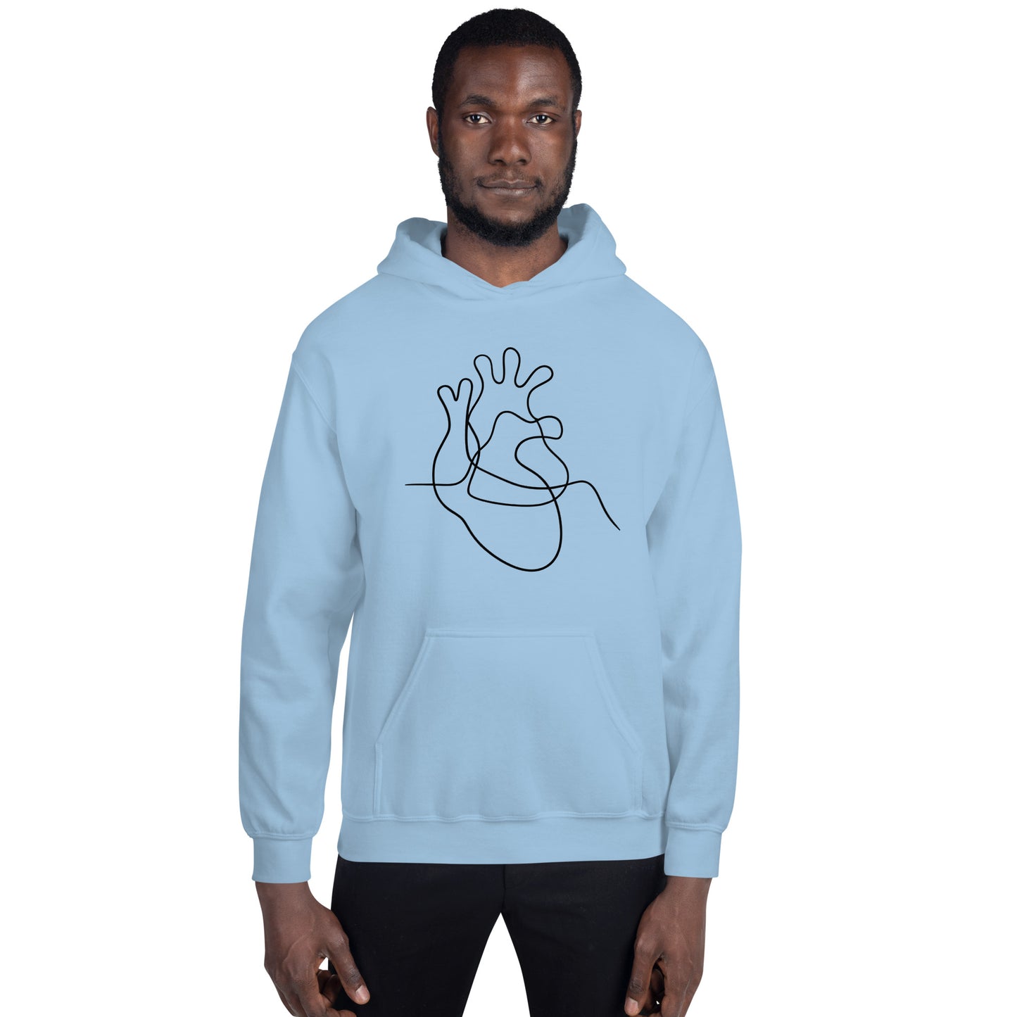 One Line Heart Hoodie