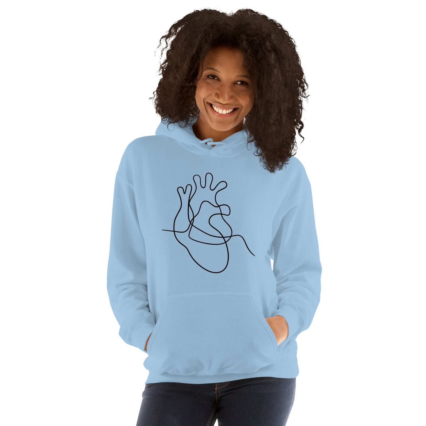 One Line Heart Hoodie