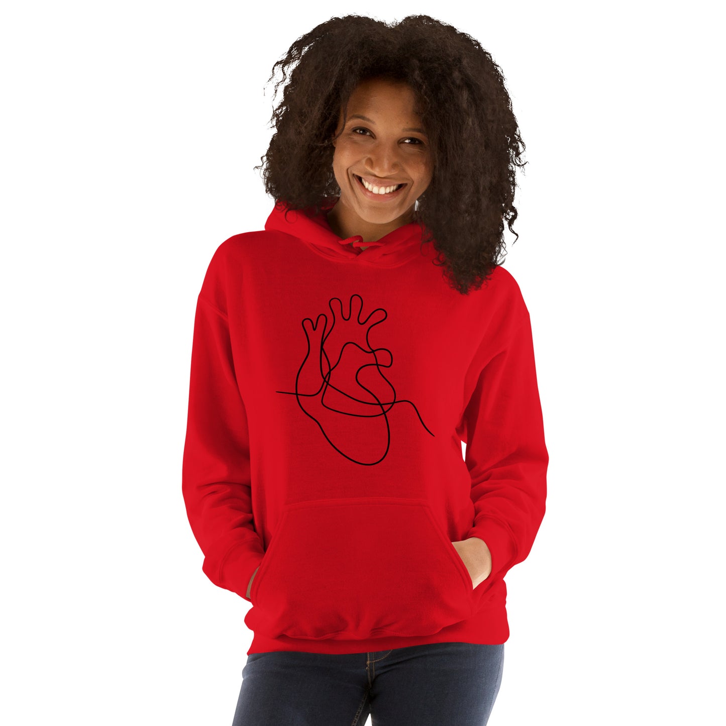 One Line Heart Hoodie