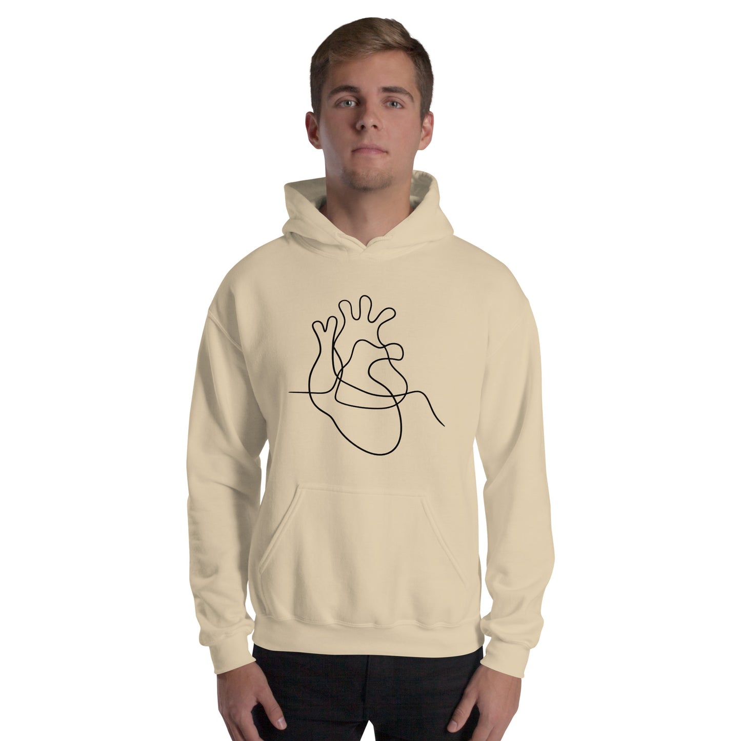 One Line Heart Hoodie