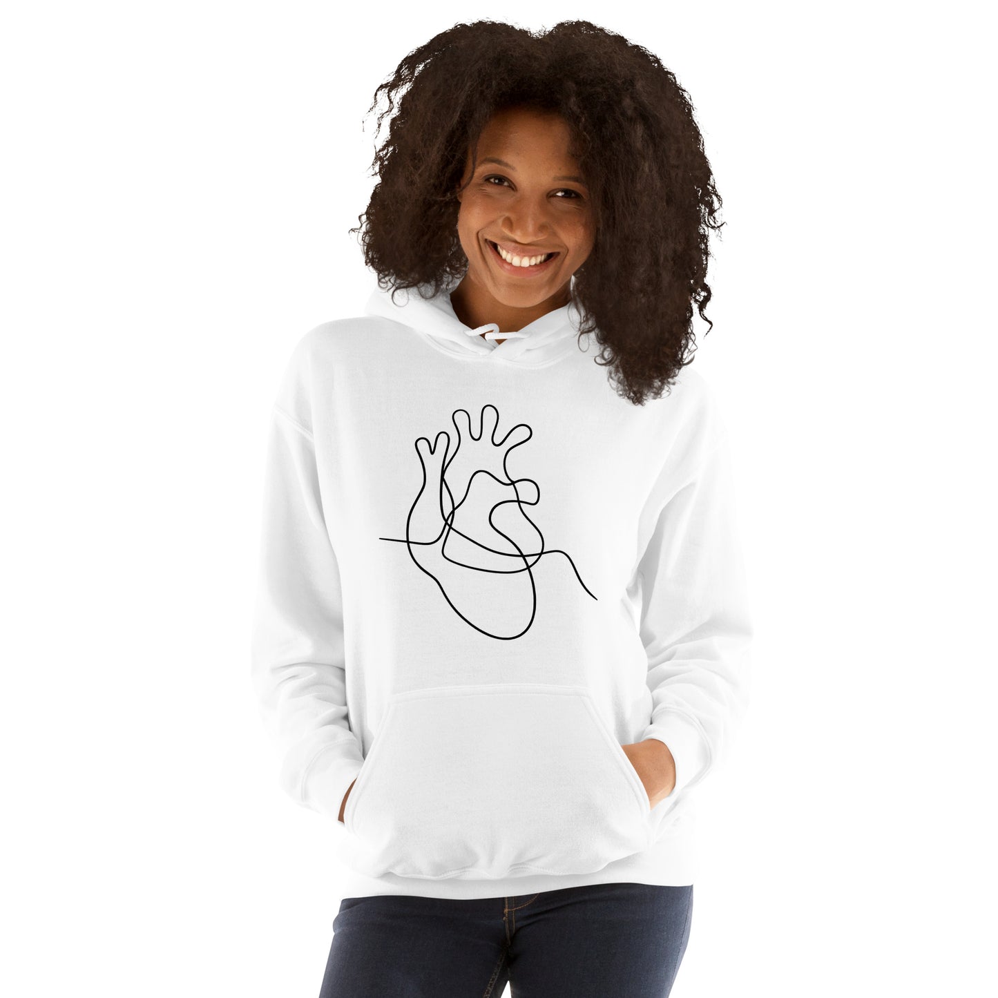 One Line Heart Hoodie