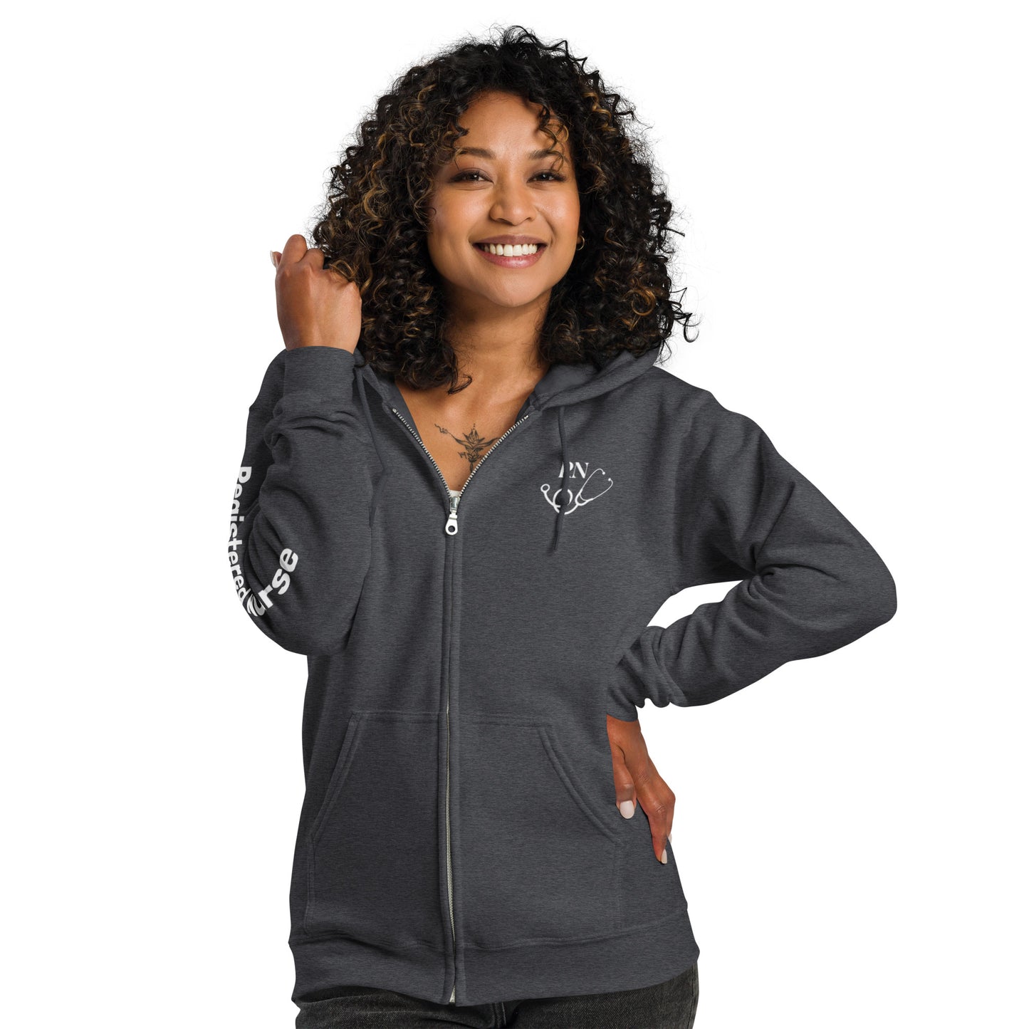 RN Stethoscope Zip Hoodie