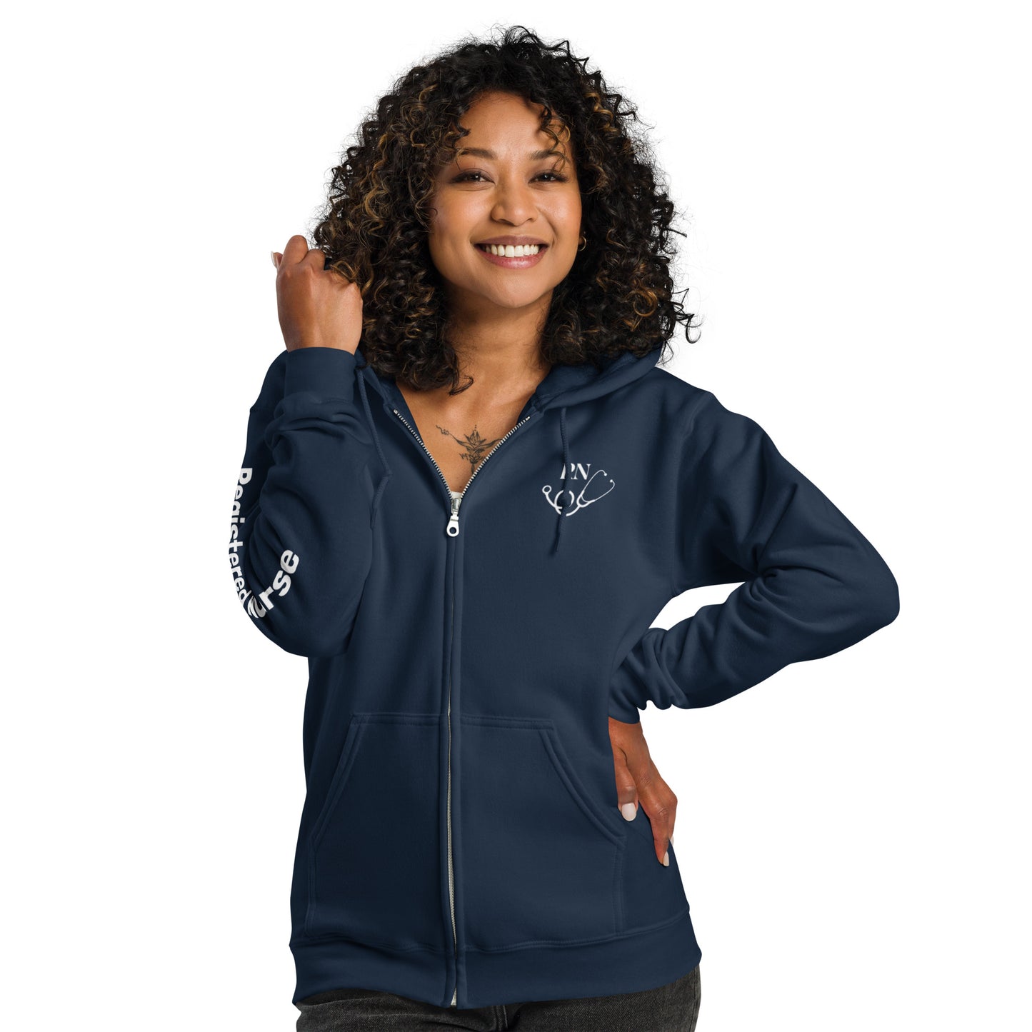 RN Stethoscope Zip Hoodie