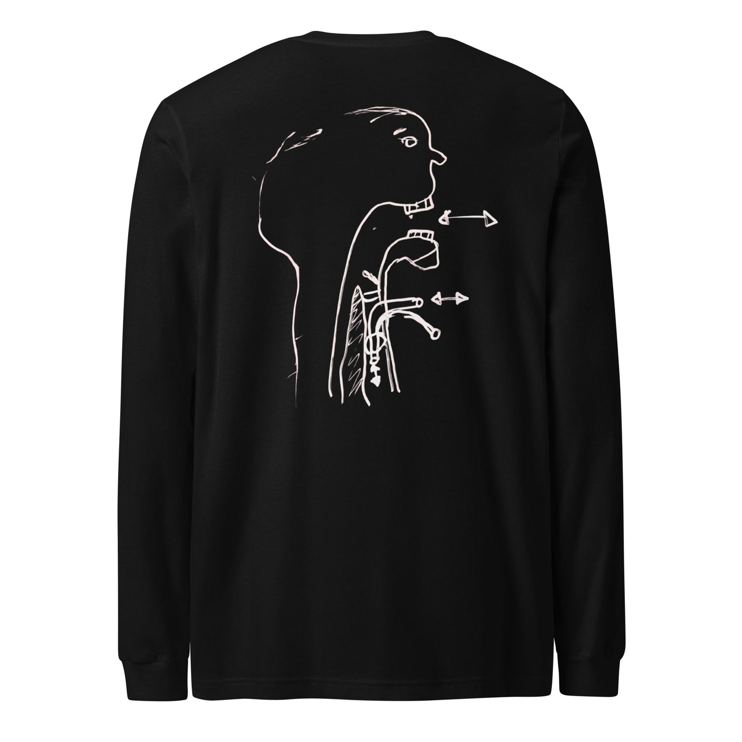 Draw Me Like One Of Your Patients Unisex Long Sleeve Tee Front and Back