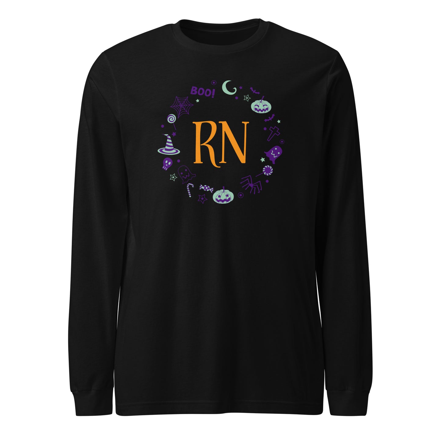 RN Halloween Wreath Long Sleeve Tee