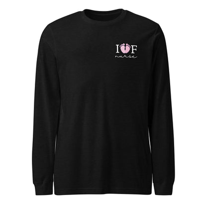 IVF Nurse Pink Feet Long Sleeve Tee