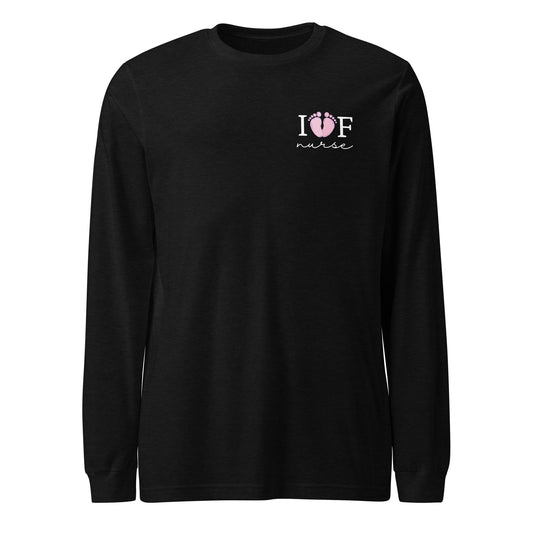 IVF Nurse Pink Feet Long Sleeve Tee