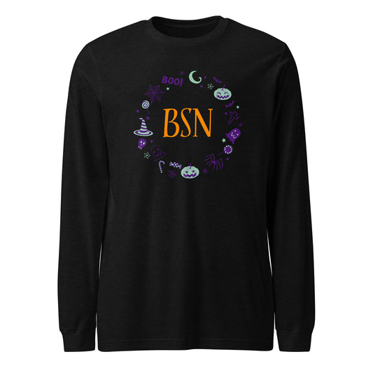 BSN Halloween Wreath Long Sleeve Tee