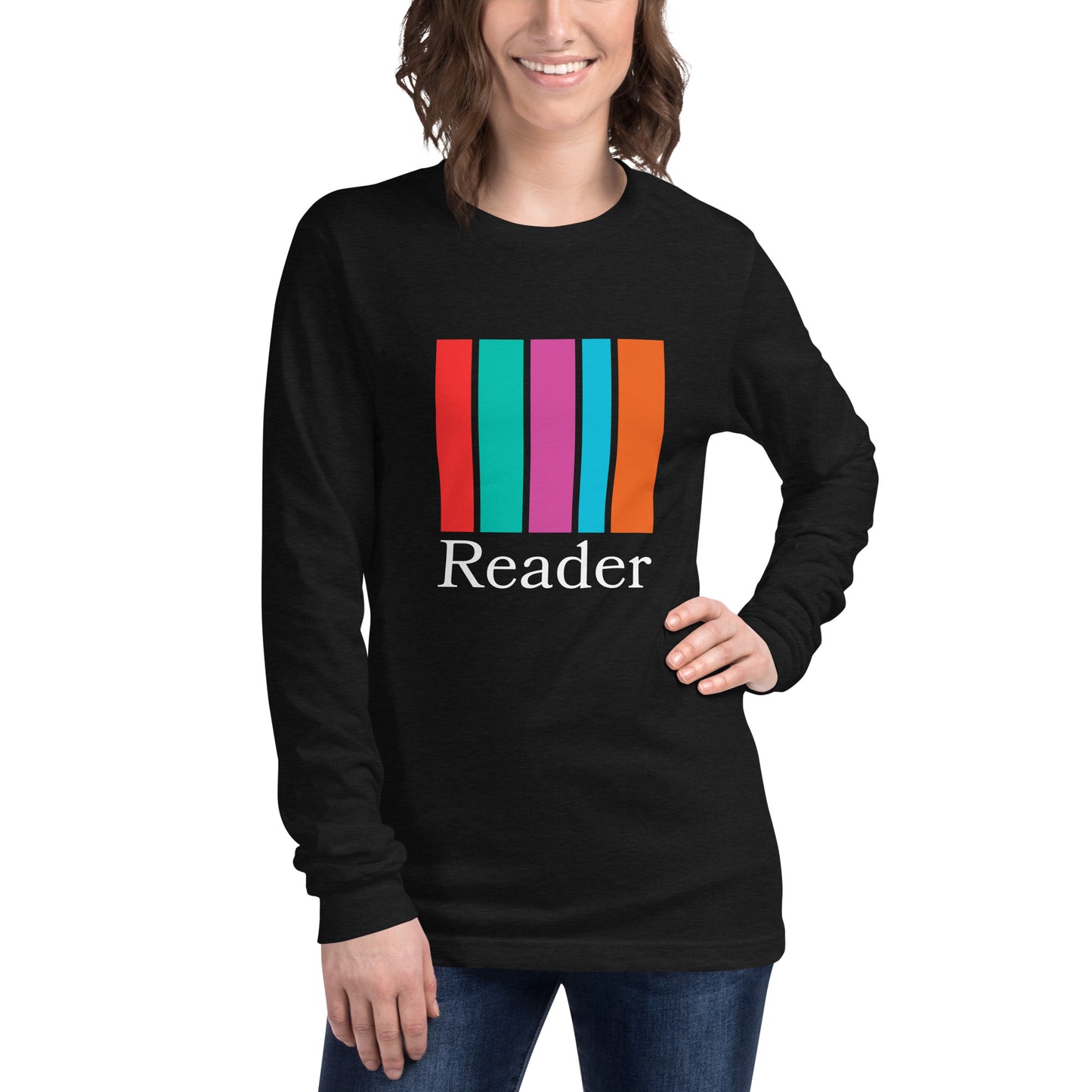 Book Spines Reader Long Sleeve Tee