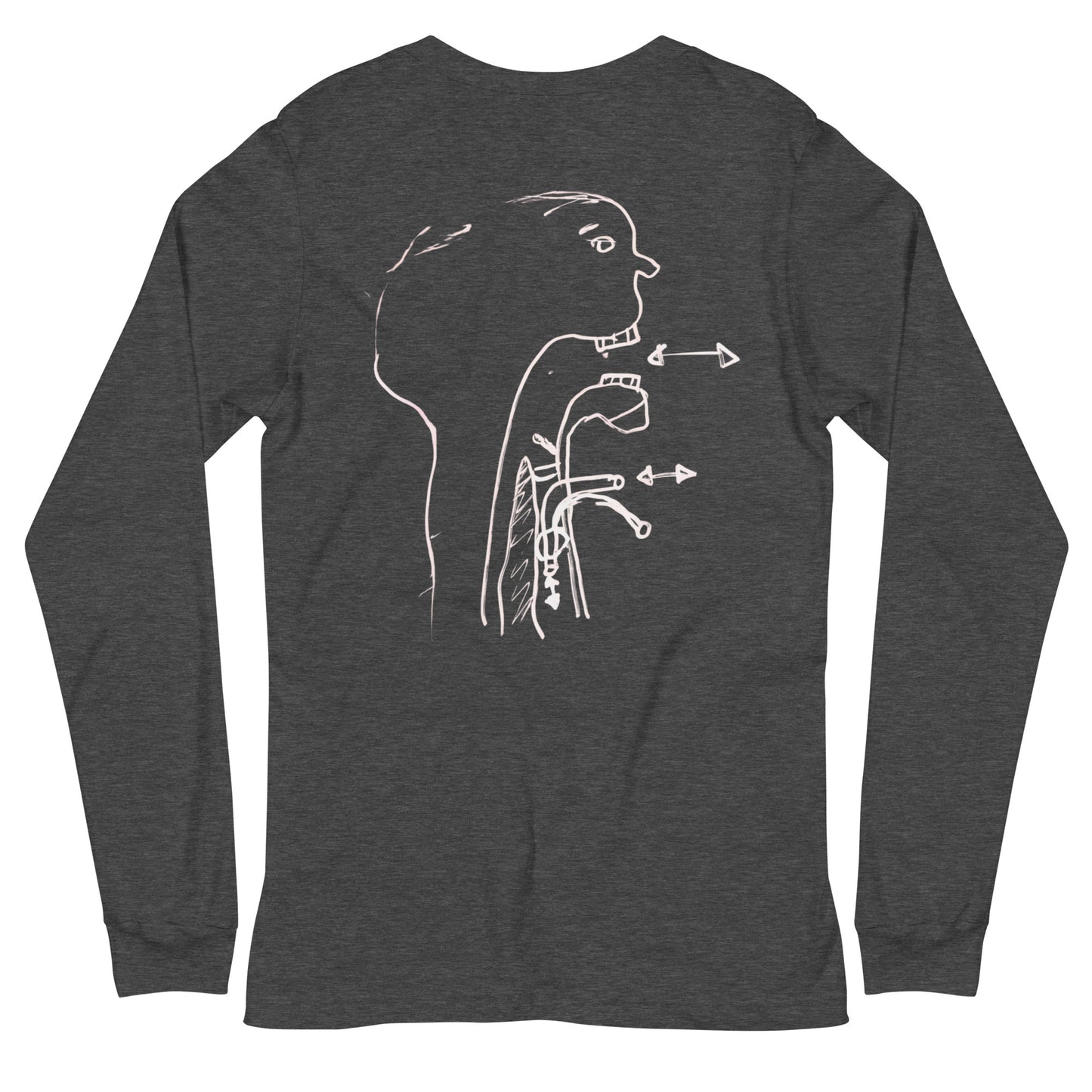 Draw Me Like One Of Your Patients Unisex Long Sleeve Tee Front and Back