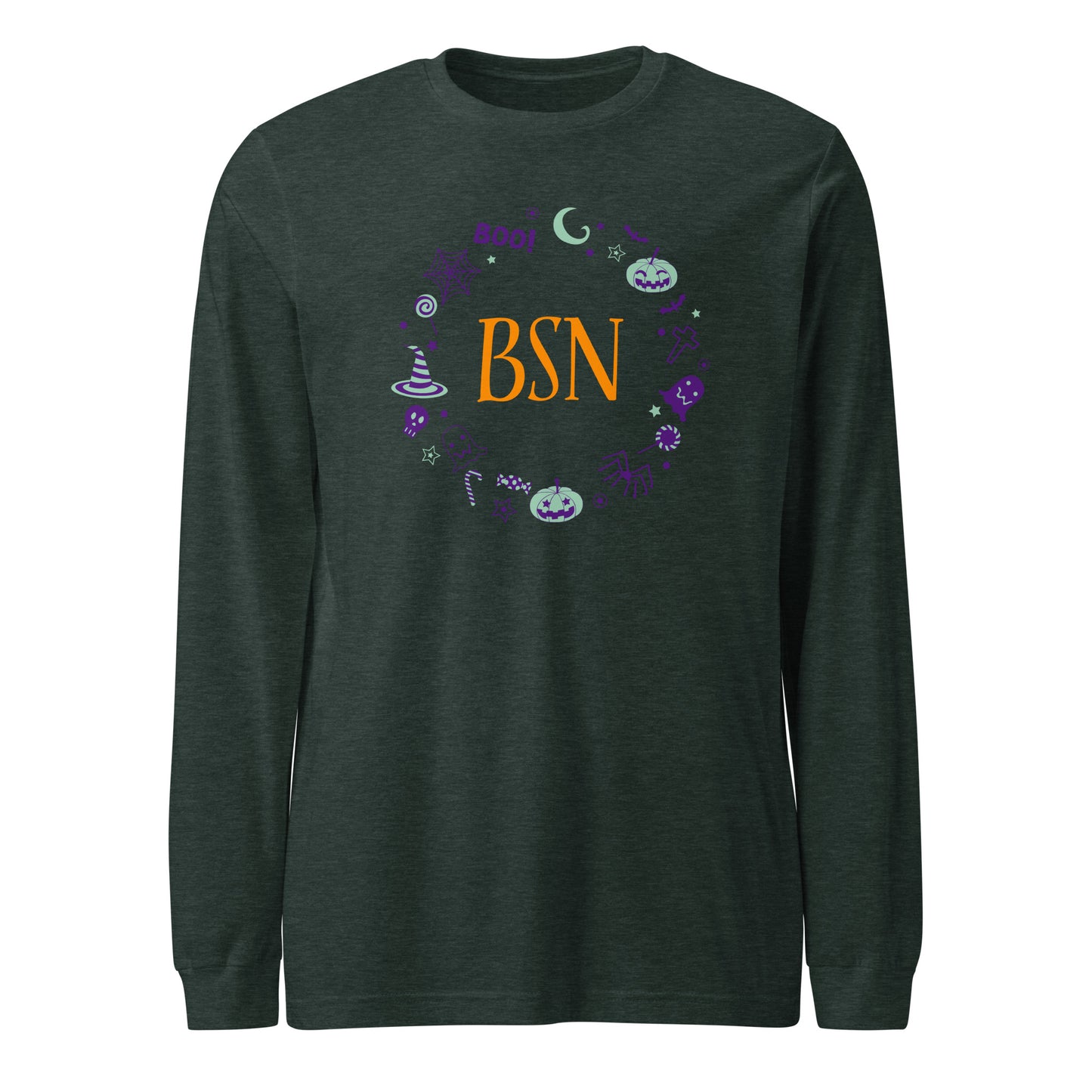 BSN Halloween Wreath Long Sleeve Tee