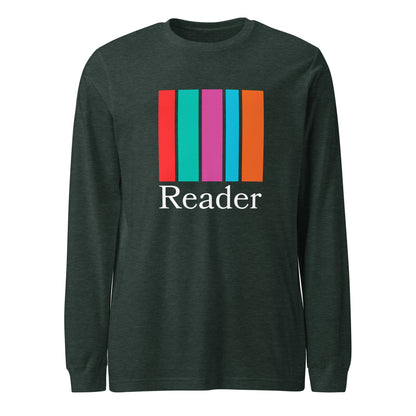 Book Spines Reader Long Sleeve Tee