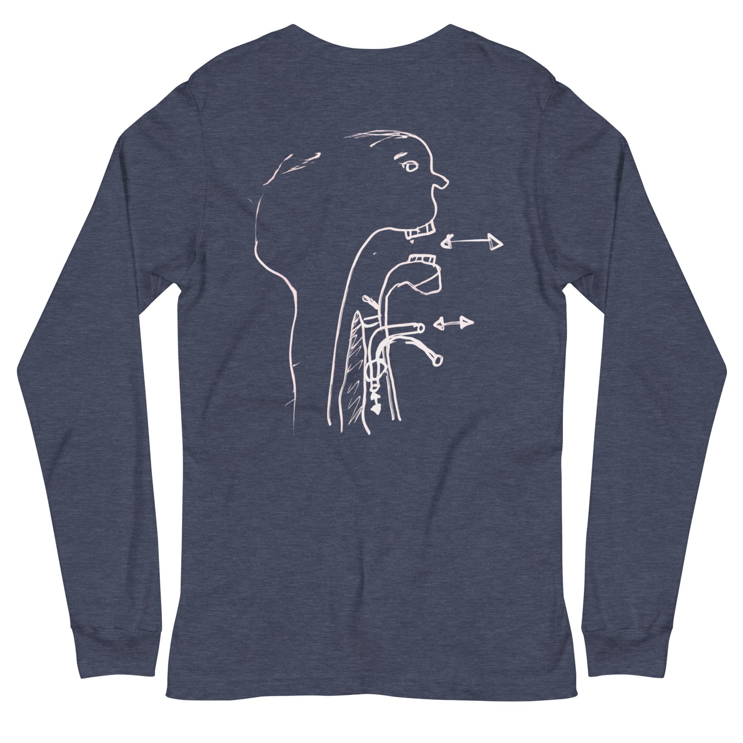 Draw Me Like One Of Your Patients Unisex Long Sleeve Tee Front and Back