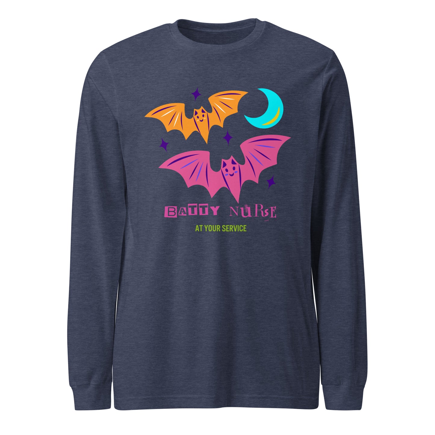 Batty Nurse Halloween Long Sleeve Tee