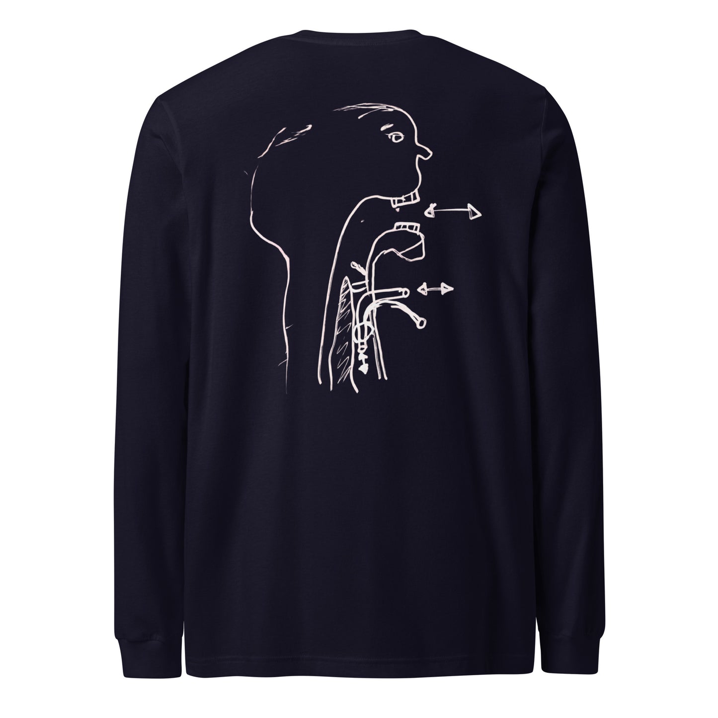 Draw Me Like One Of Your Patients Unisex Long Sleeve Tee Front and Back