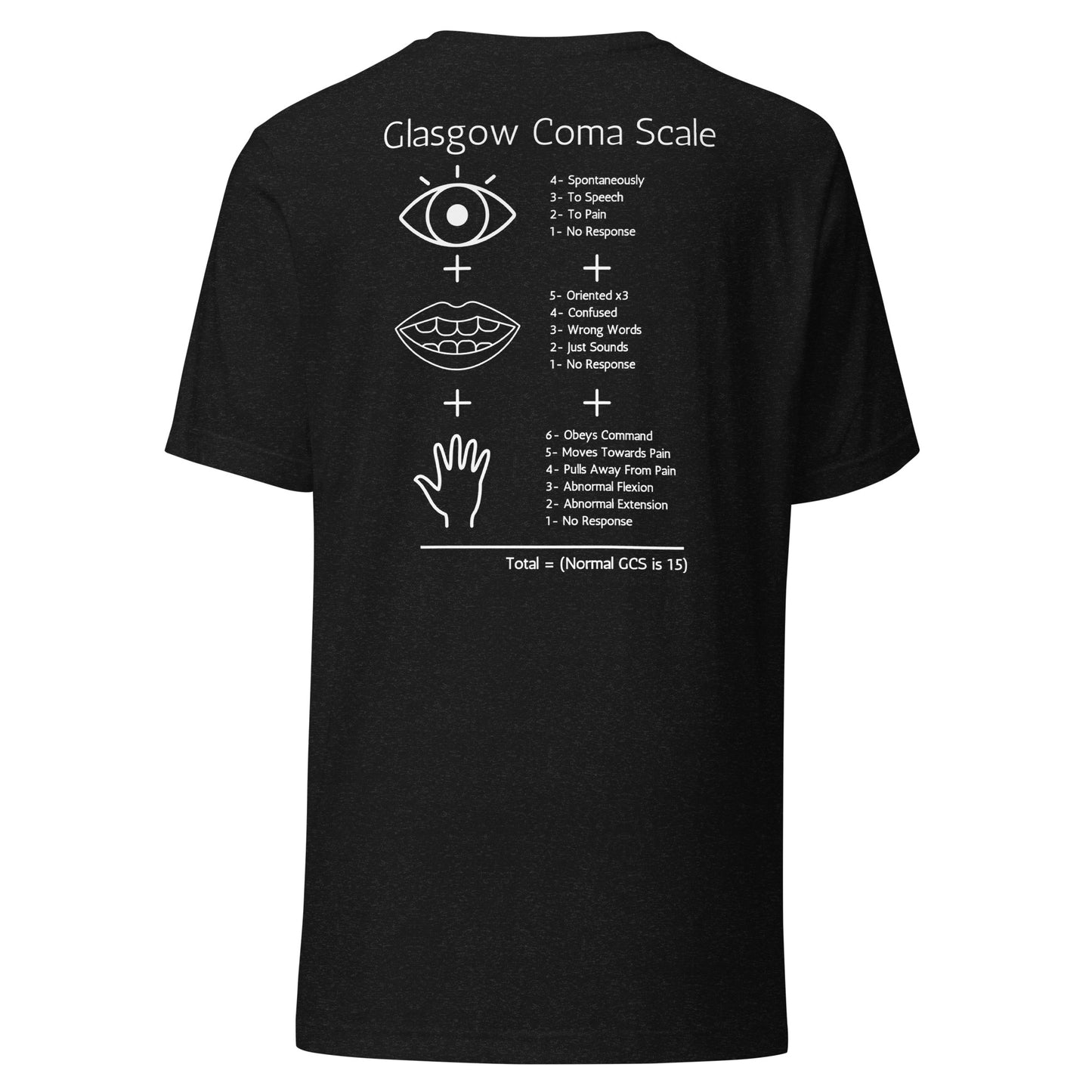 GCS on Back ED Emergency RN t-shirt