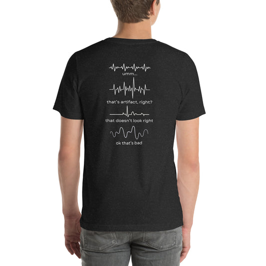 RN Bad ECG on Back t-shirt