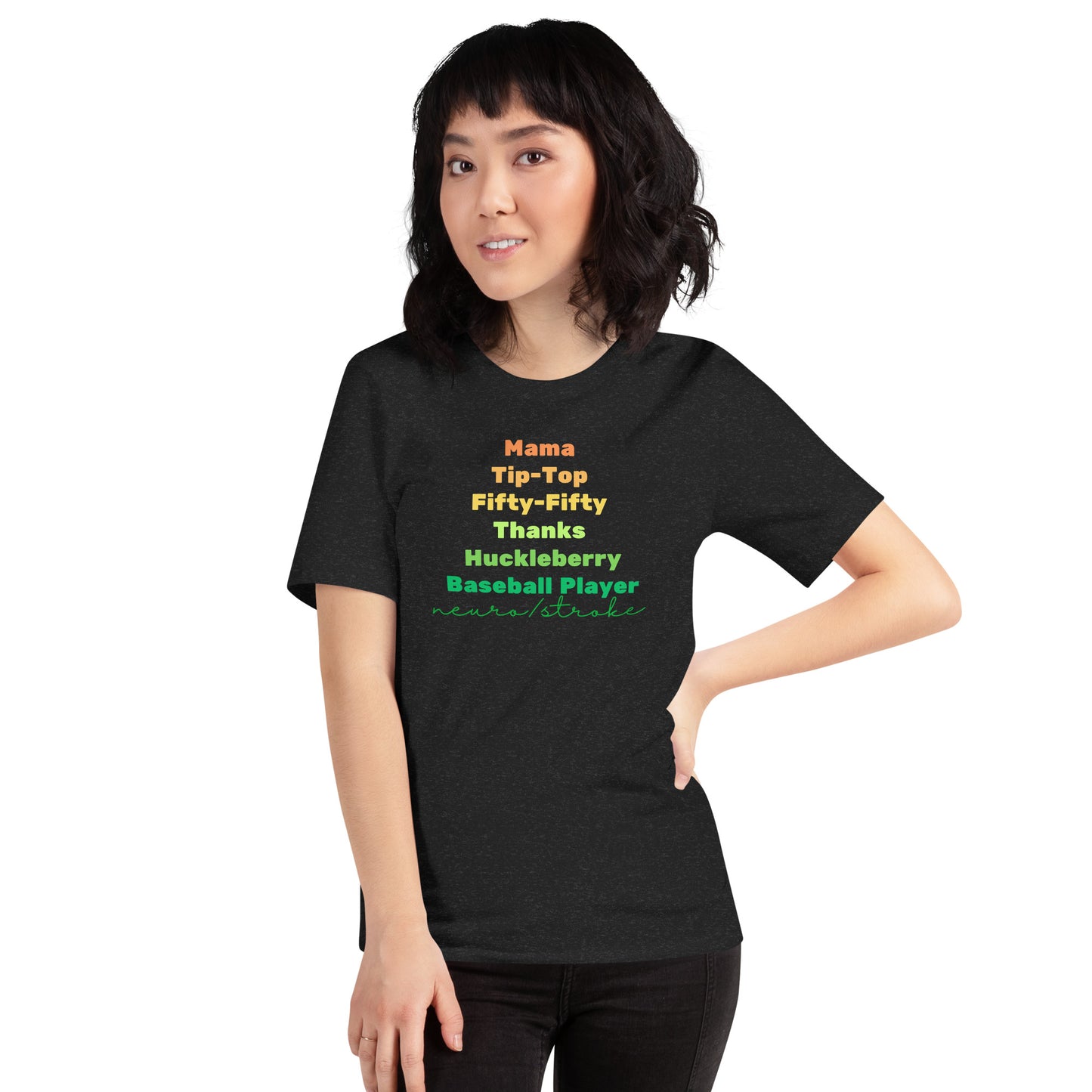 Neuro Stroke scale words t-shirt