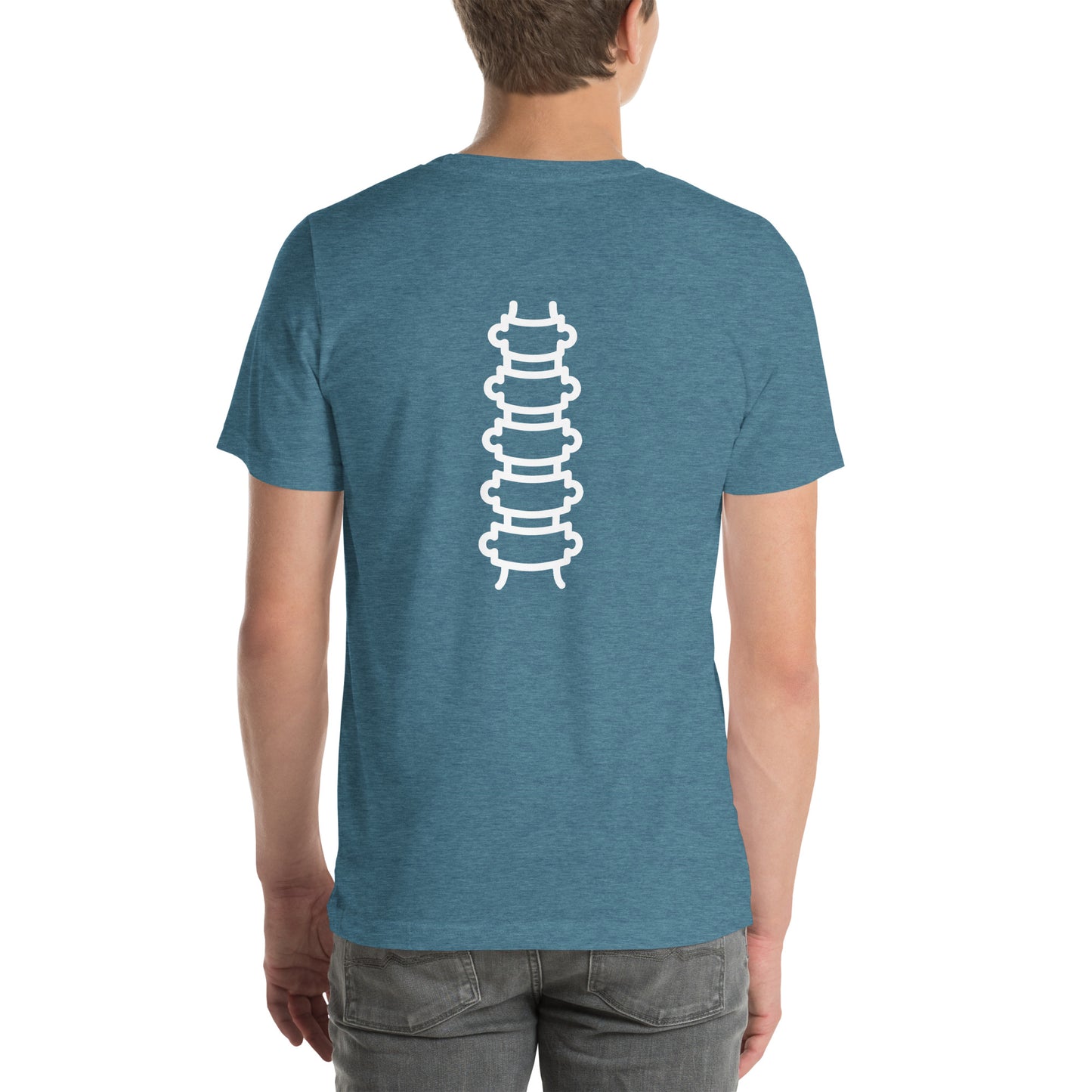 Ortho Spine on Back White Print T-Shirt