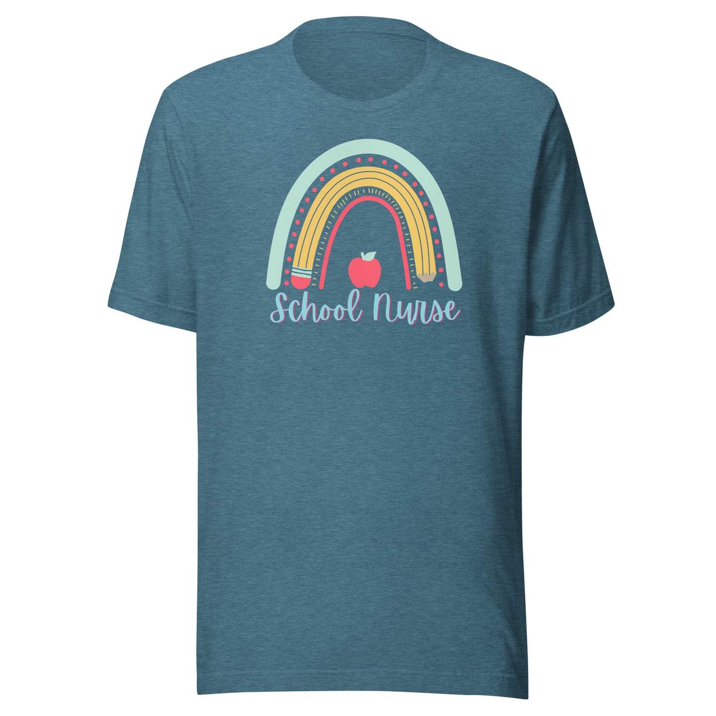 School Nurse Blue Rainbow t-shirt