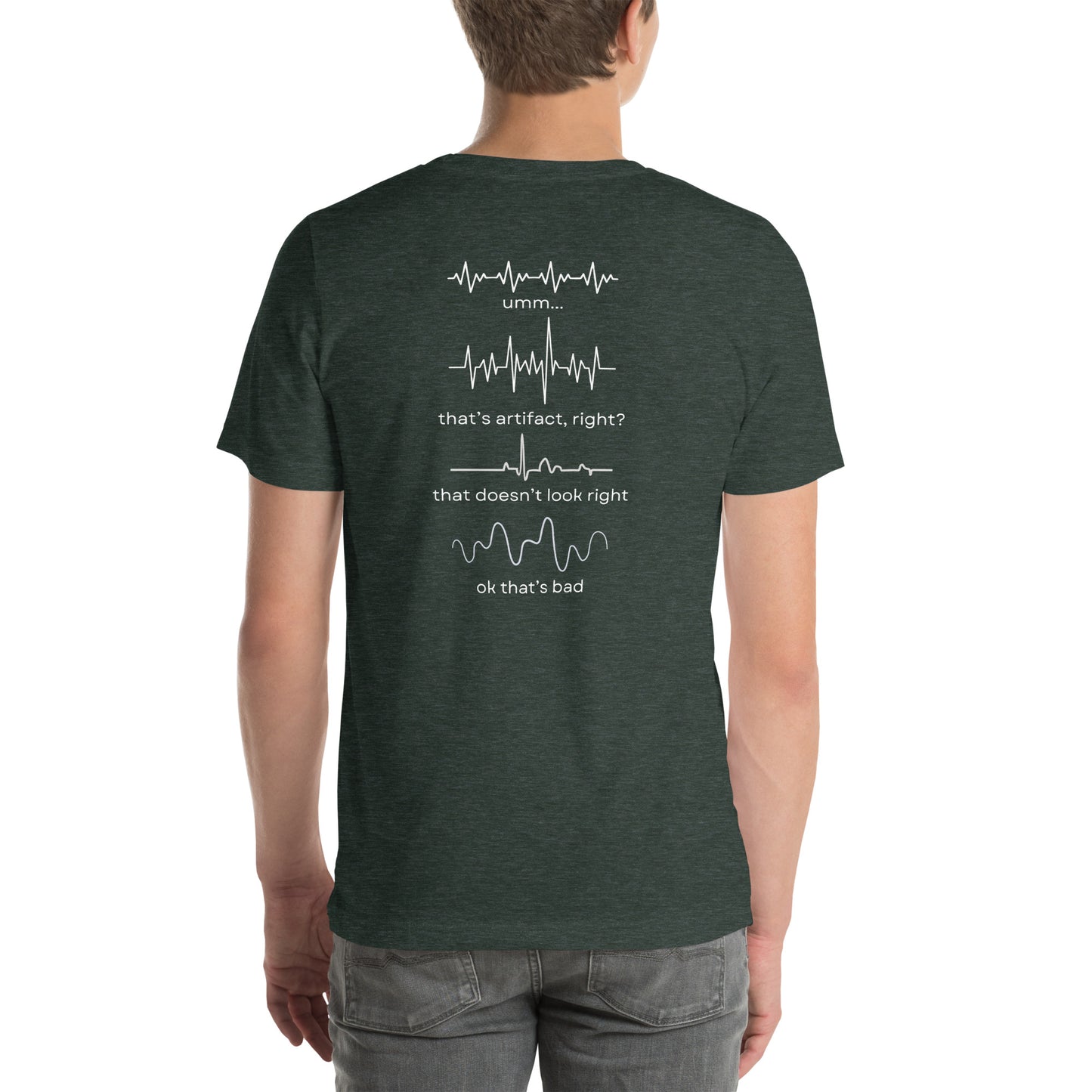 RN Bad ECG on Back t-shirt