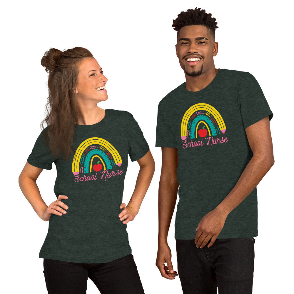 School Nurse Rainbow t-shirt