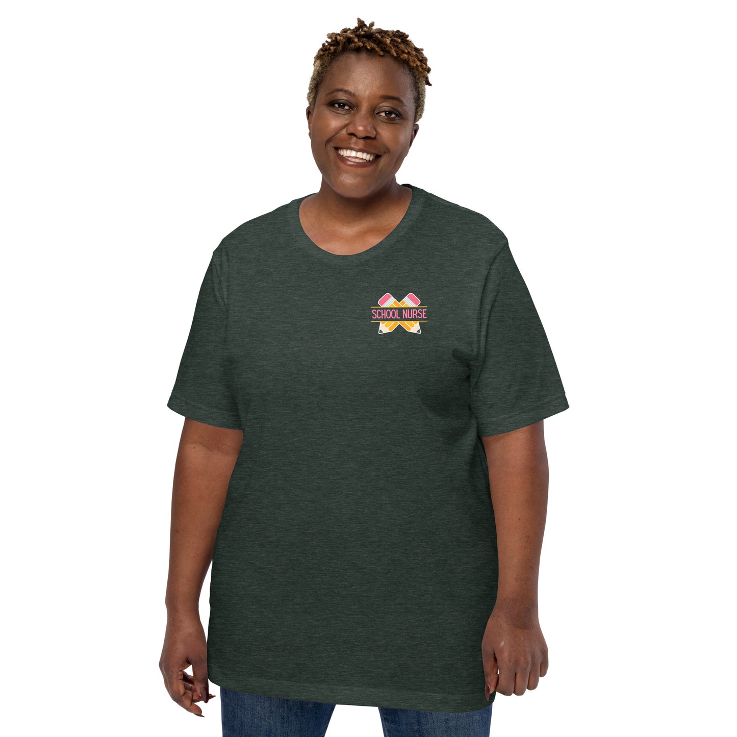 School Nurse Pencils Left Chest t-shirt