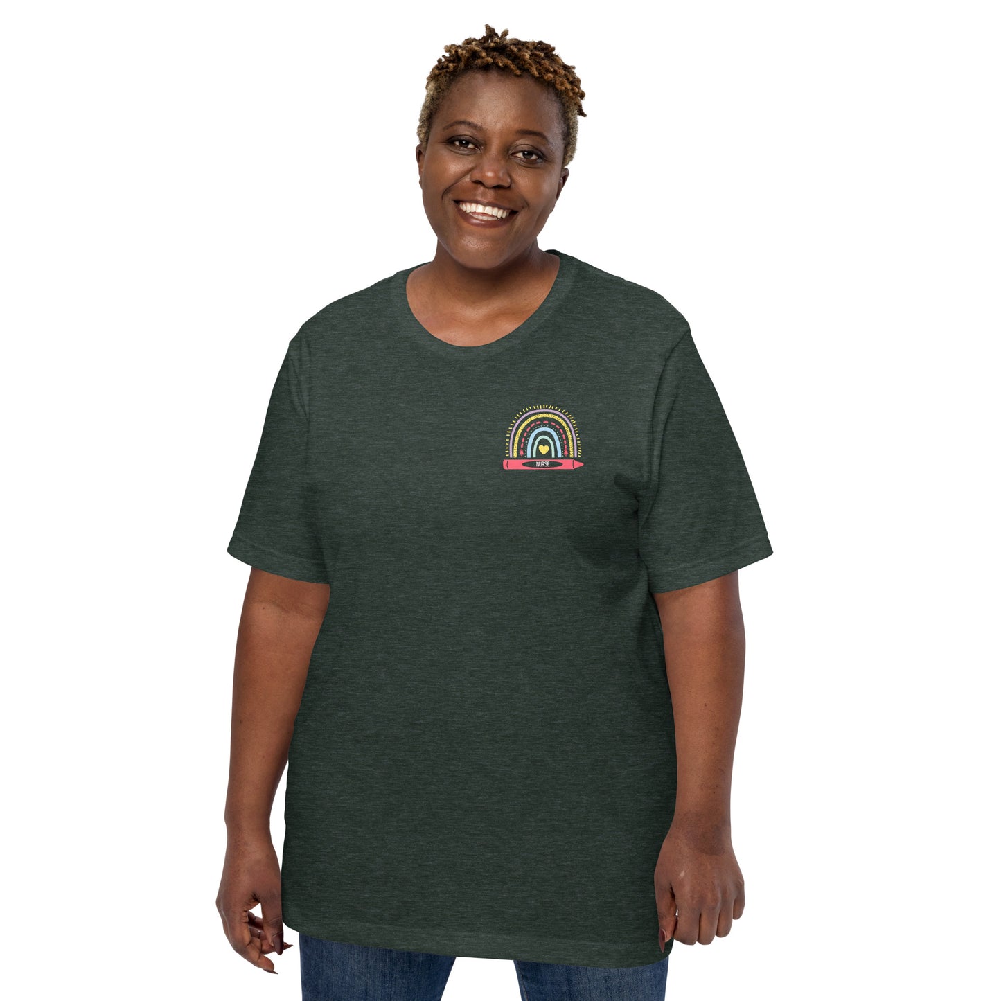 School Nurse Crayon Left Chest t-shirt