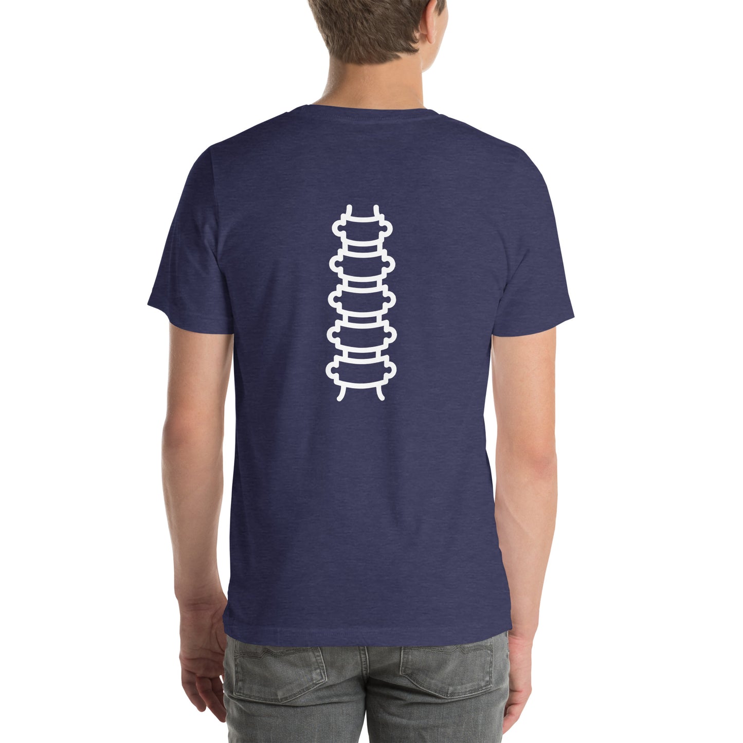 Ortho Spine on Back White Print T-Shirt