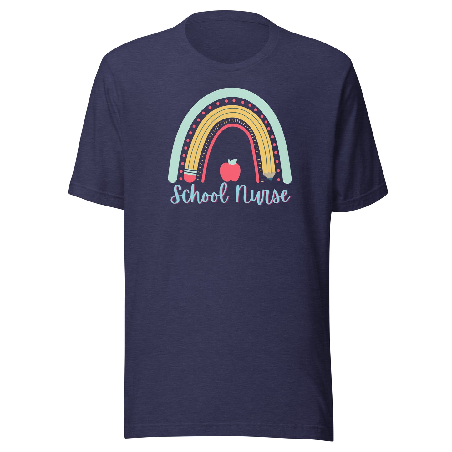 School Nurse Blue Rainbow t-shirt