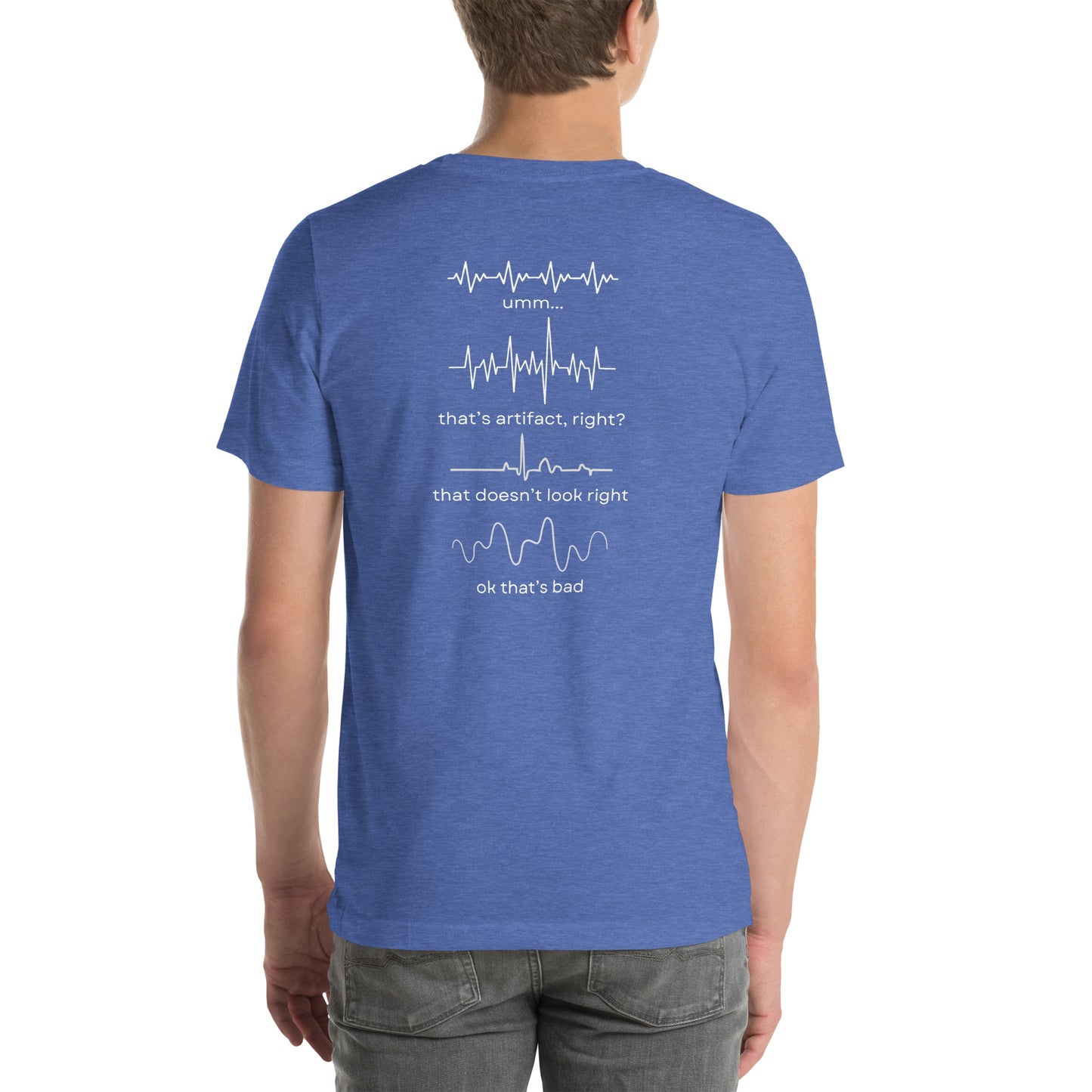 RN Bad ECG on Back t-shirt