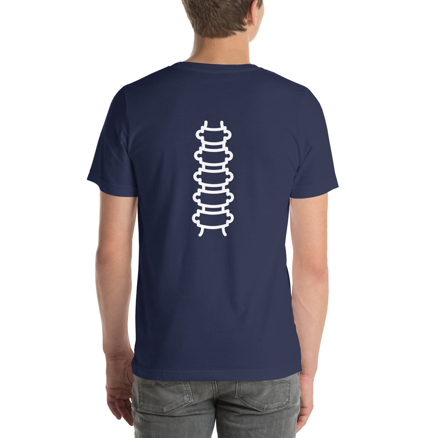 Ortho Spine on Back White Print T-Shirt