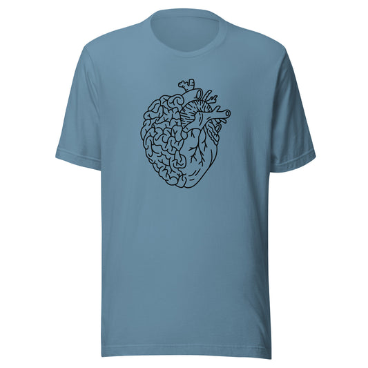 Brain Heart Unisex t-shirt
