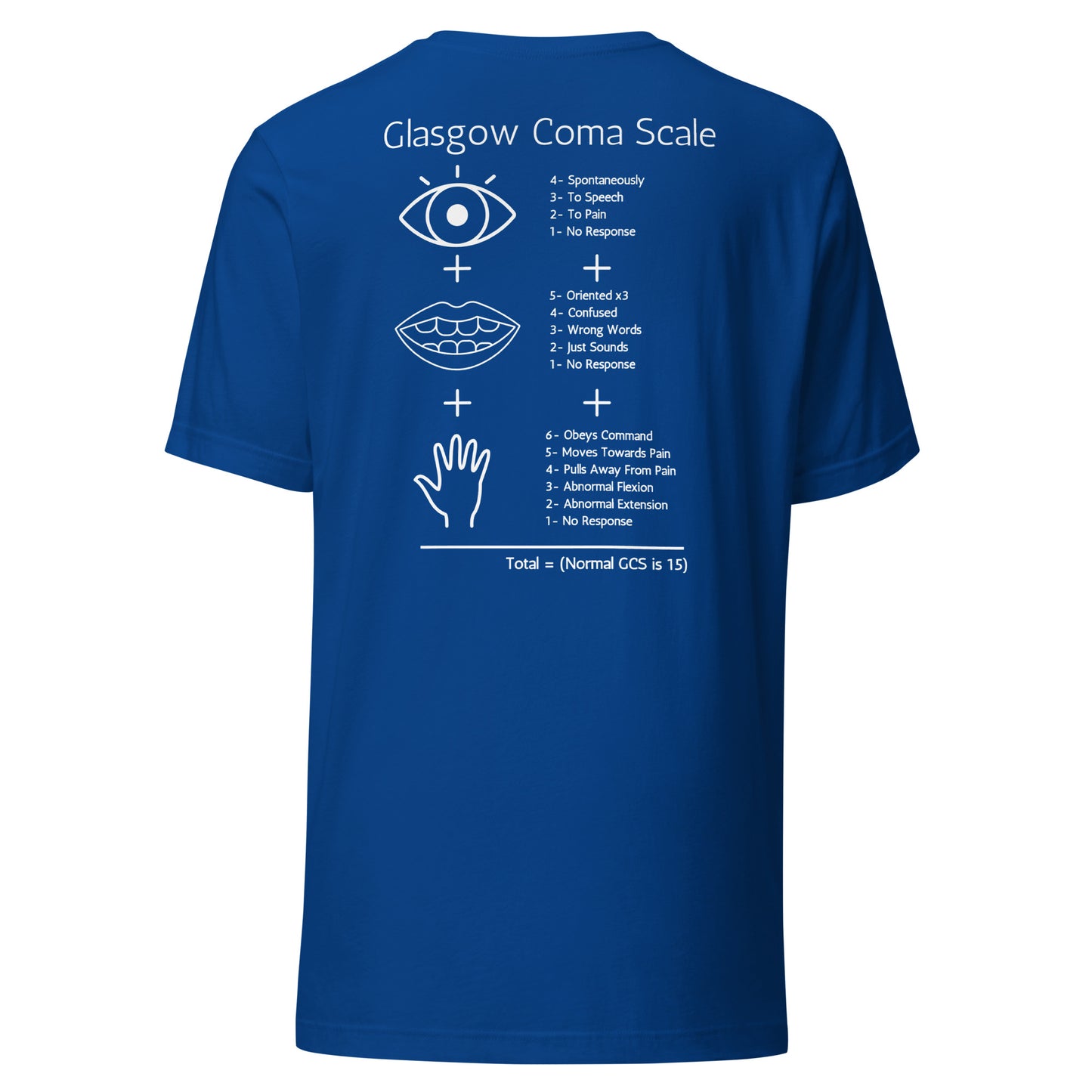 GCS on Back ED Emergency RN t-shirt