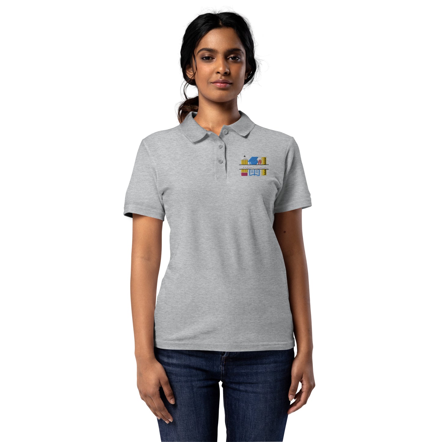 School Nurse Chalk Women’s pique polo shirt